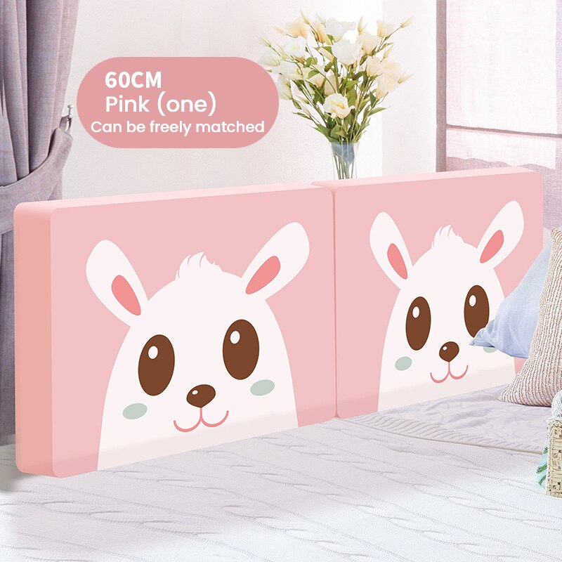 Baby Stiksels Gestoffeerde Bed Hek Kinderen Bed Omtrek Bed Vangrail Baffle Anti-Val Anti-Collision Vermijden Botsing: Pink-60cm