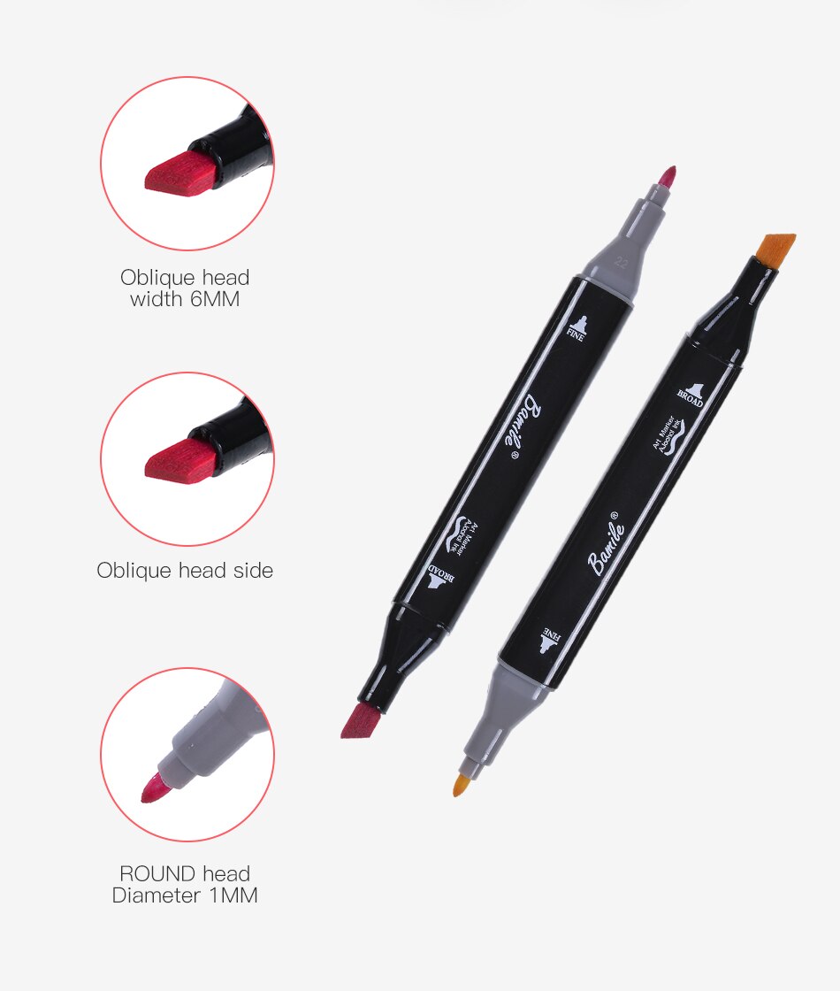 Touchfive Permanente Markers Alcohol Inkt Markers Borstel Dual Tips Professionele Tekening Marker Set Art 40/60/80/168 kleuren
