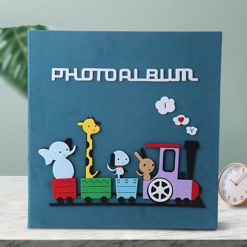 Album Photo de grande capacité, 5 pouces, 6 pouces, 600 feuilles, pour mariage, famille, enfants, carte Photo, livre de mémoire pour la croissance de bébé: Bleu