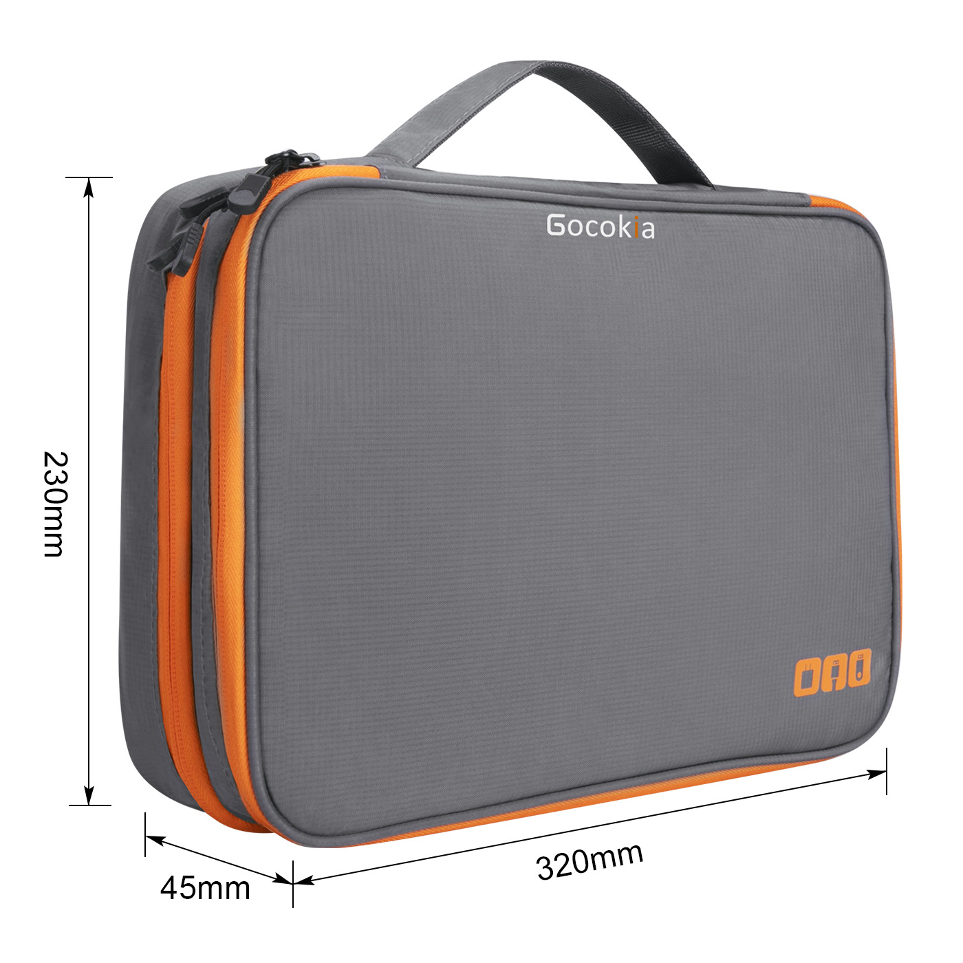Tragbare Reiseetui für elektronische Accessoires, Kabel-Organizer-Tasche, Gerät-Tragetasche für iPad, Kabel, Strom, USB-Blitz-Laufwerk, Ladegerät