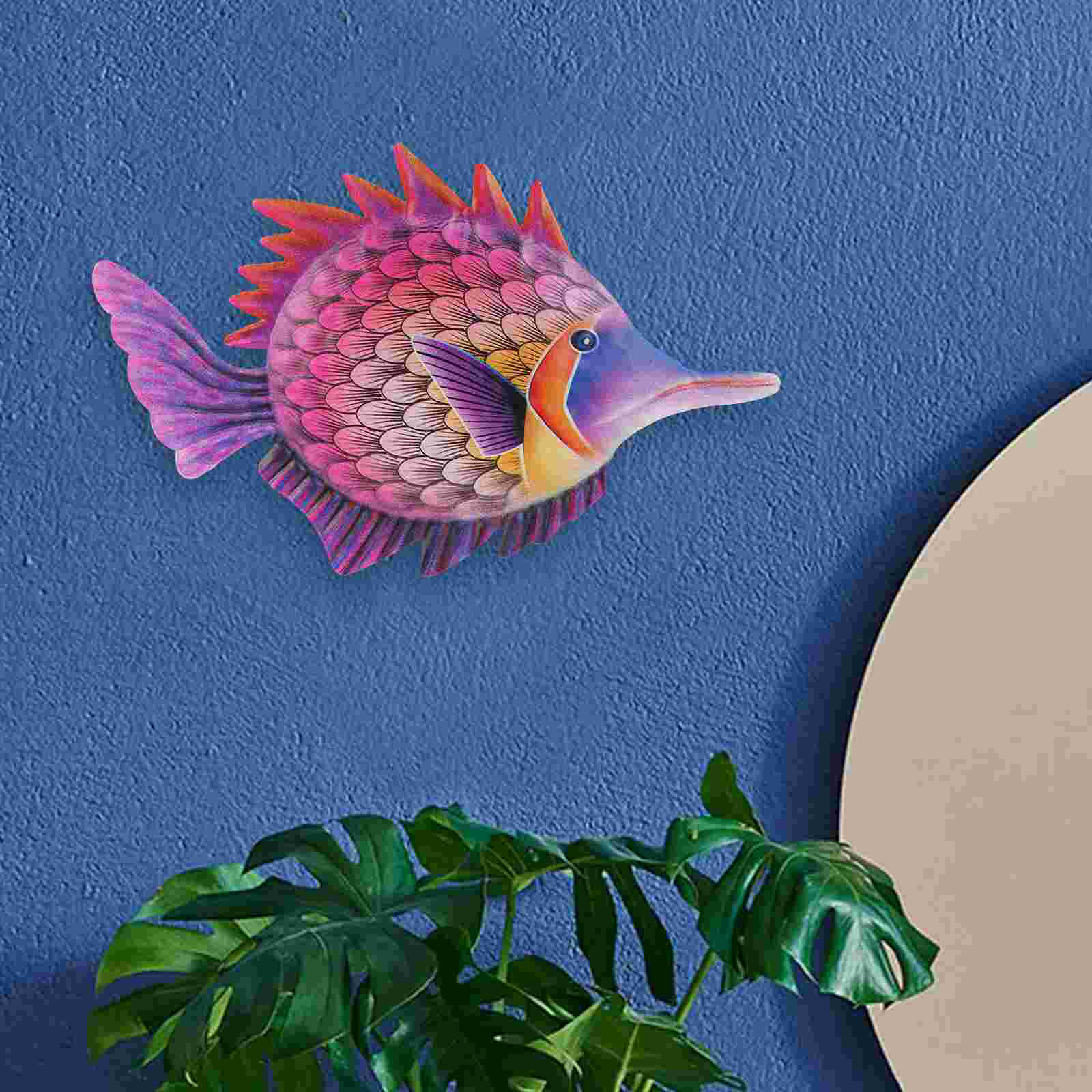 Metal Ocean Fish Wall Decor Outdoor Indoor Art Sculpture Hanging Decoration