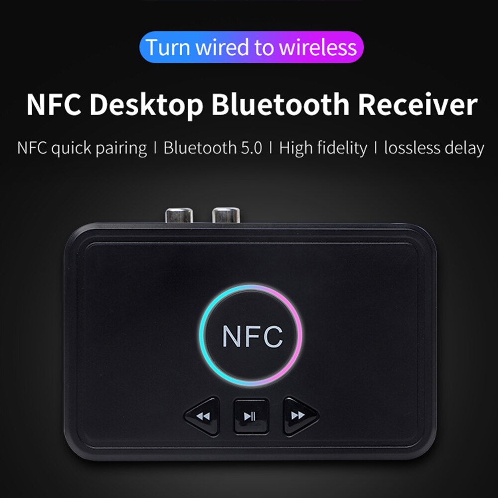 Bluetooth 5.0 Ontvanger Adapter Nfc Draadloze Dongle 3.5Mm Audio Stereo Adapter Usb Stereo Music Draadloze Adapter
