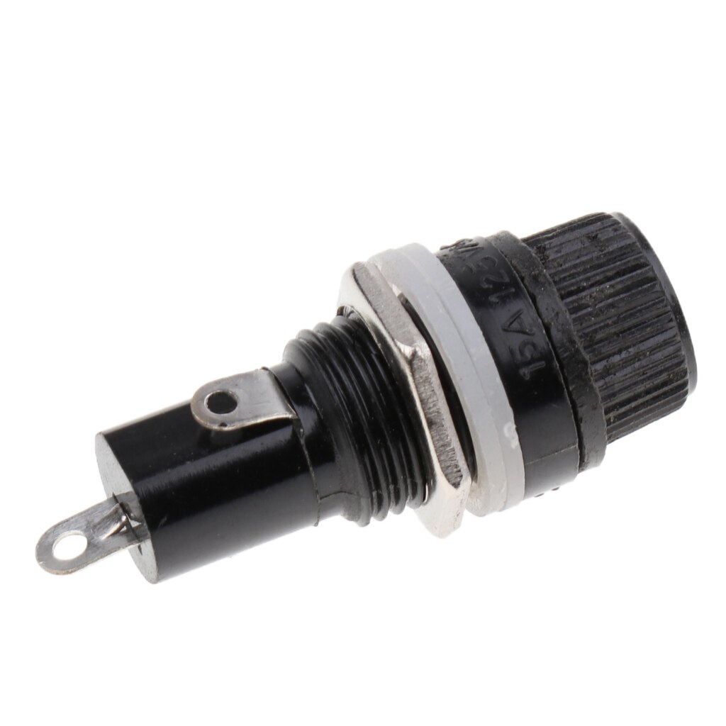 10 Fuse Holder Chassis/Panel Mount Glass Tube Fuses 5x20mm 15A 10A