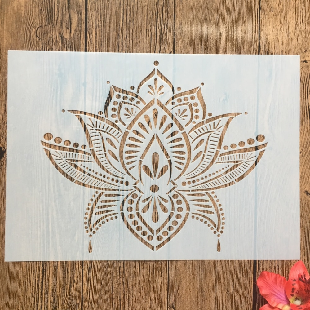 Pochoirs En Plastique - Motif Fleurs - Pour Scrapbooking