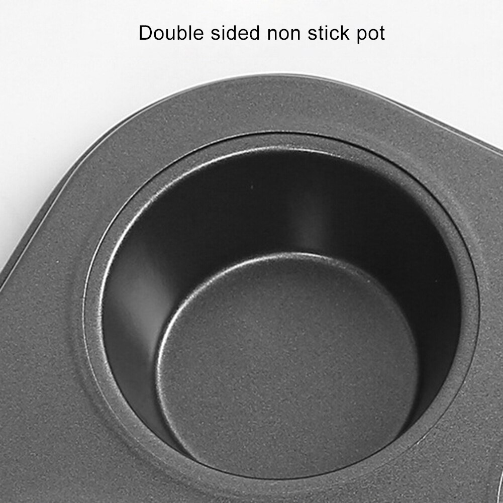 6 Cavity Non-Stick Cupcake Baking Tray Carbon Steel Muffin Tray Cake Mold Biscuits Muffin Pan Pastry Baking Tools DIY Bakeware