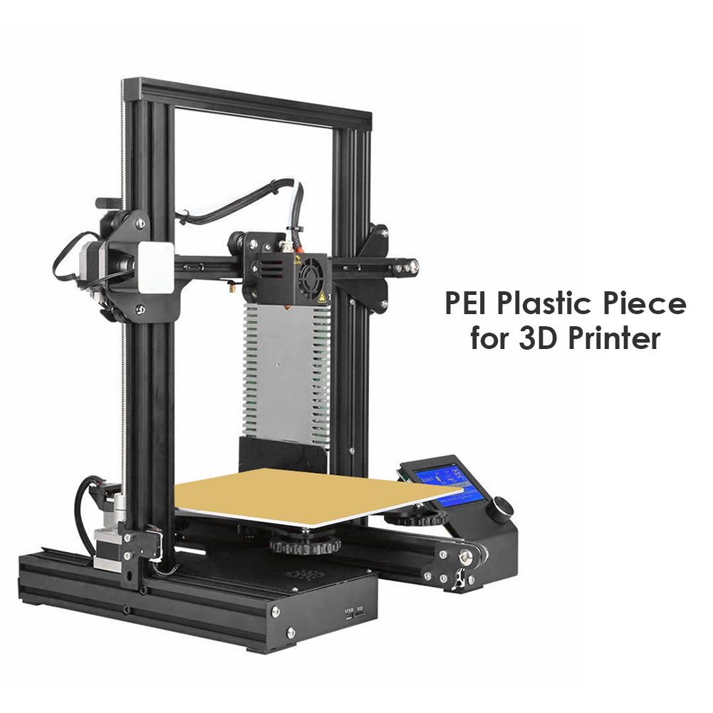 3D Printer PEI Sheet 305/254/235/157/150/120mm For 3D Printing Build Surface With 3m Adhesive Tape Polyetherimide Ultem Sheet