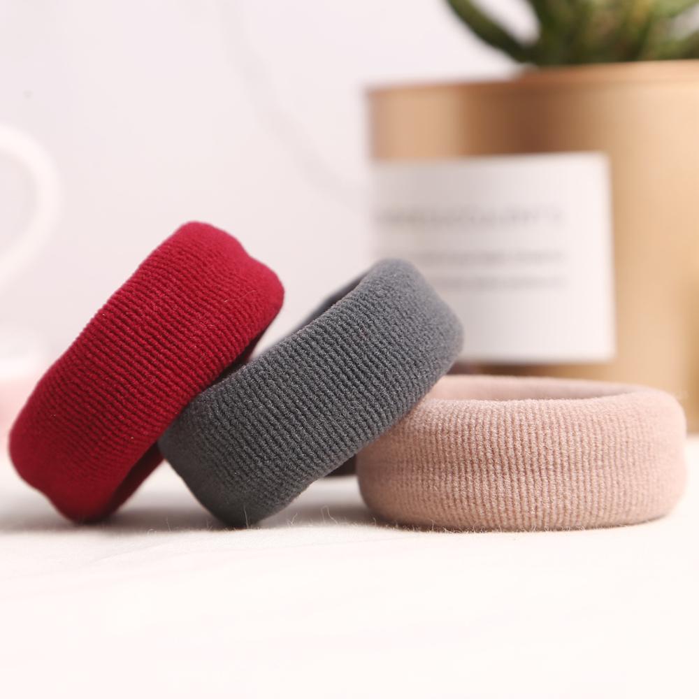 10 sztuk grube Scrunchies jednolity kolor elastyczne gumki robić włosów guma dla kobiet dziewczyn krawaty gumka robić włosów kucyk uchwyt akcesoria