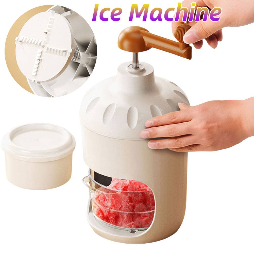 Diy mão-manivela barbeador de gelo manual máquina de gelo raspado mini rotativo máquina de barbear de gelo multifuncional doméstico fabricante de gelo esmagado