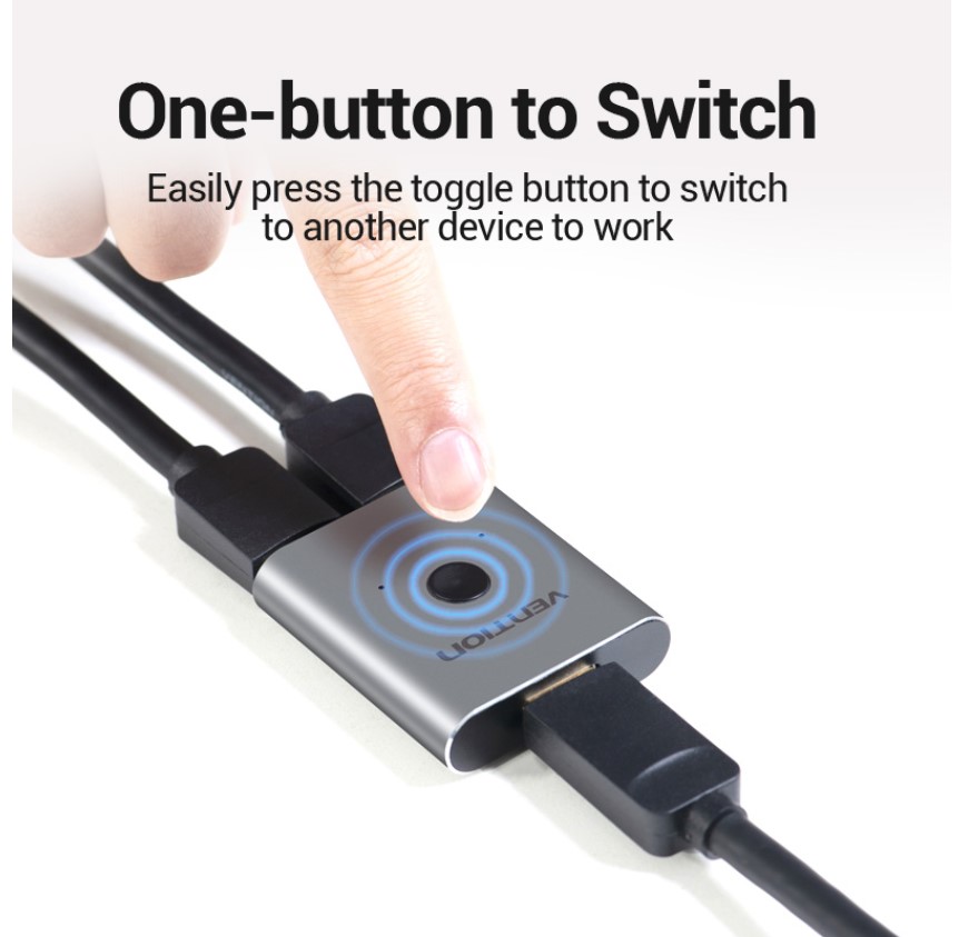 Vention 4K HDMI Switch Bi-Direction 1 To 2 HDMI 2.0 Splitter 2 in 1 Out 2K HDMI Adapter Switch For PS3 PS4 TV Xbox HDMI Switcher