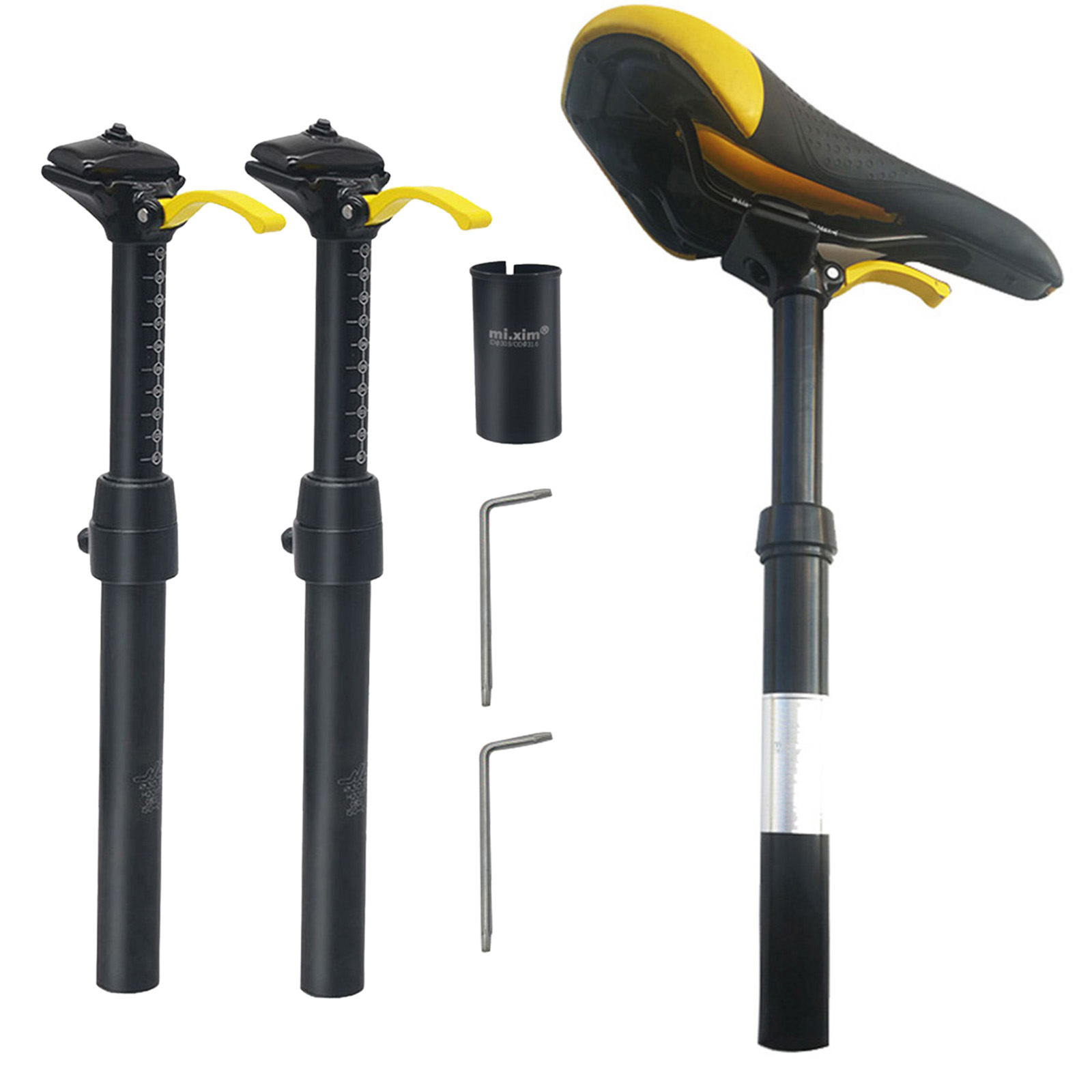 Fiets Verstelbare Zadelpen Zadelpen Zadel Pole, Kalibratie Op Oppervlak Helpt Verhogen Hoogte Van Zadel