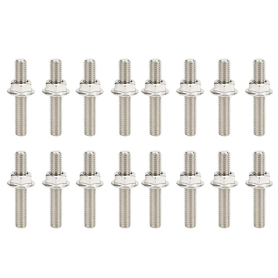 Exhaust Manifold Stud Bolt Kit Car Accessory Fit for Ford 4.6L & 5.4L V8 Engine Car Manifold Bolts Aluminum Silver Connector