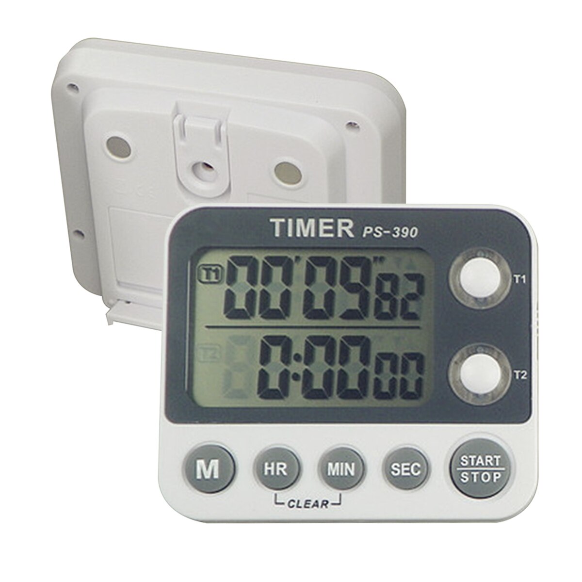 2.3inch LCD Screen Adjustable Volume Digital Kitchen Dual Timer Cooking Timer Stopwatch Loud Alarm Count-Up & Count Down Timer