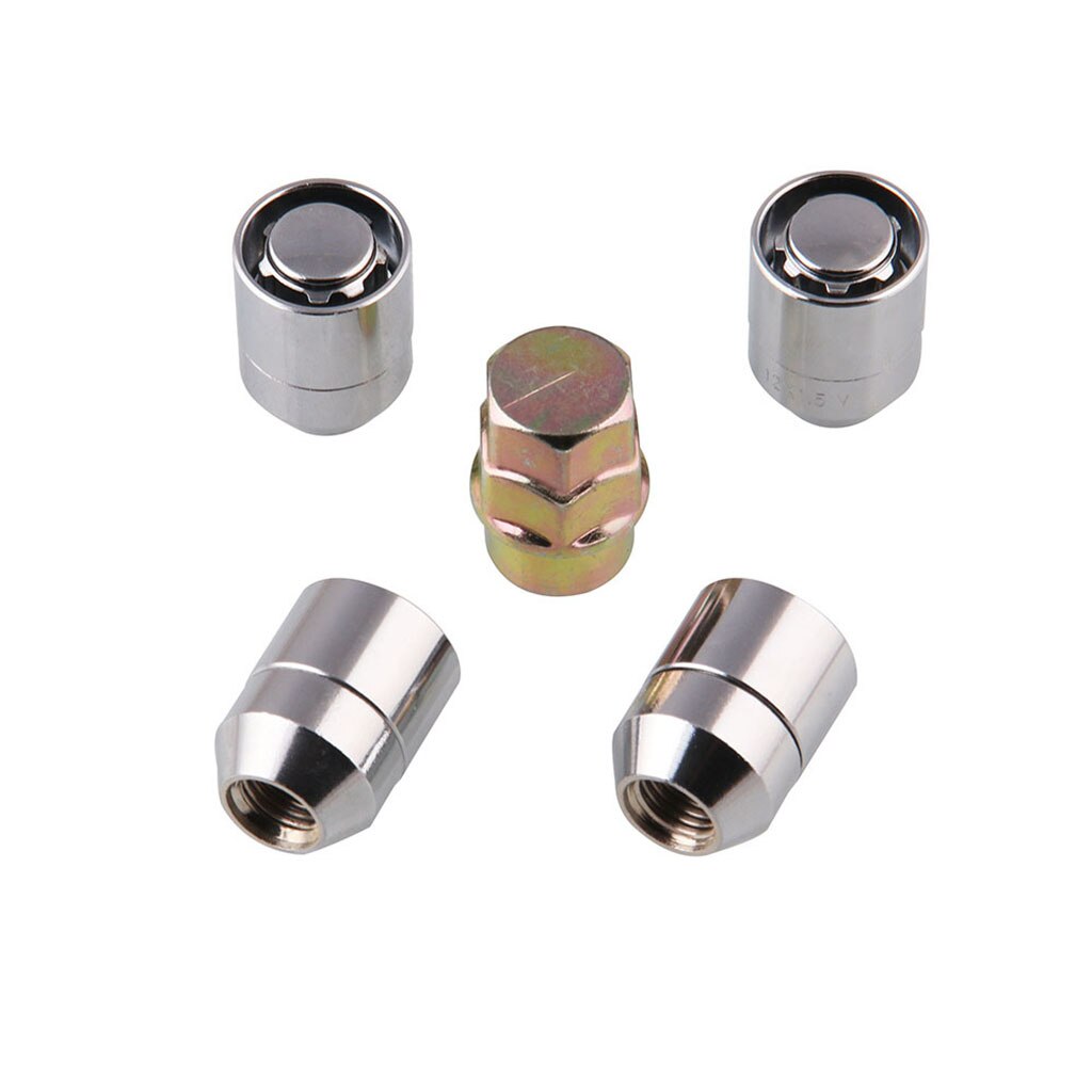 4 Uds M12x1.5 tuercas de rueda y 1 ud. Tuercas de repuesto a prueba de robo