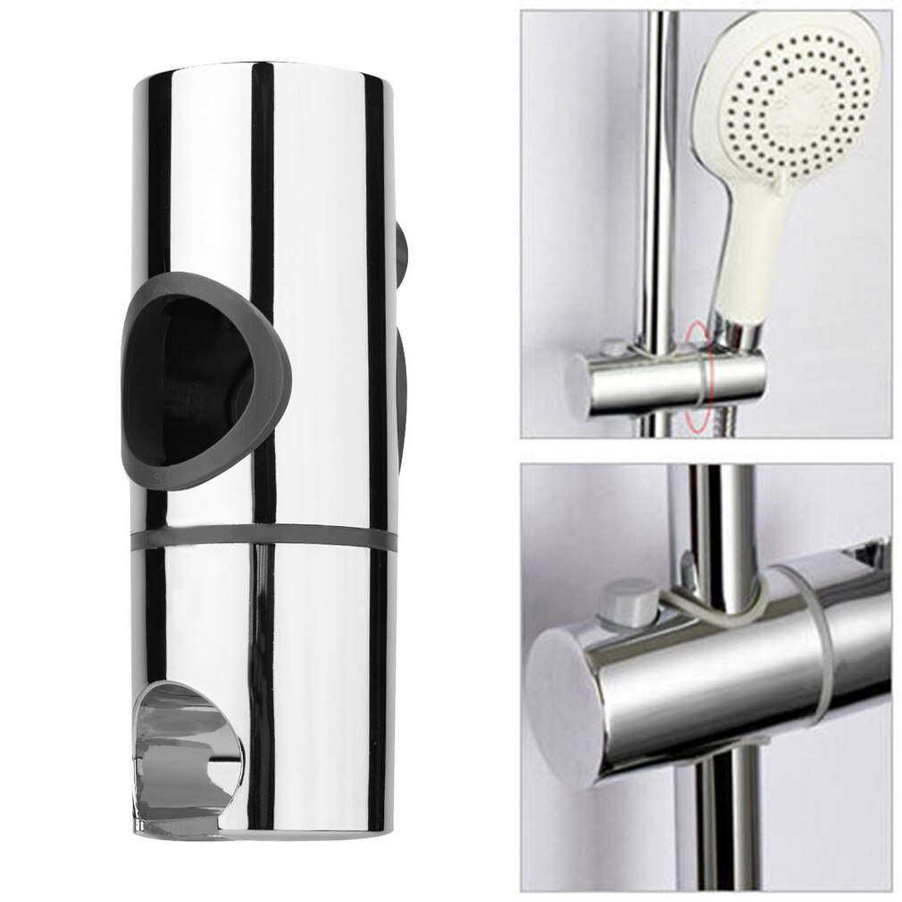 Replacement 25mm ABS Chrome Shower Rail Head Slider Holder shower holder Adjustable Bracket Shower accessories
