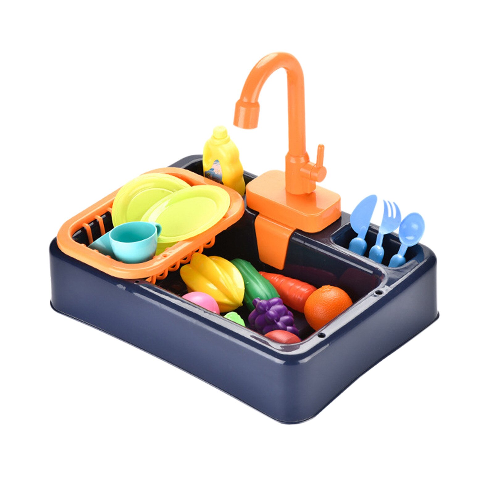 19 Stck Analog Elektrische Spülmaschine Waschbecken freundlicher Rolle Spielen Küche einstellen Spielzeug Lustige Rolle-spielen Mini Küche Simulation spielzeug: A