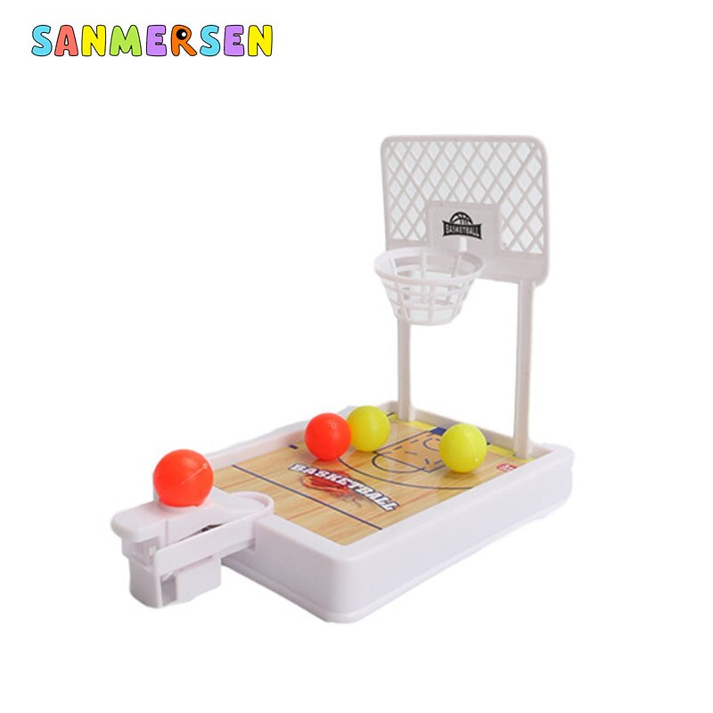 Cute Mini Basketball Machine Handheld Finger Ball Reduce Pressure Player Shooting Puzzle Children Toys for Kids Fans Club: White