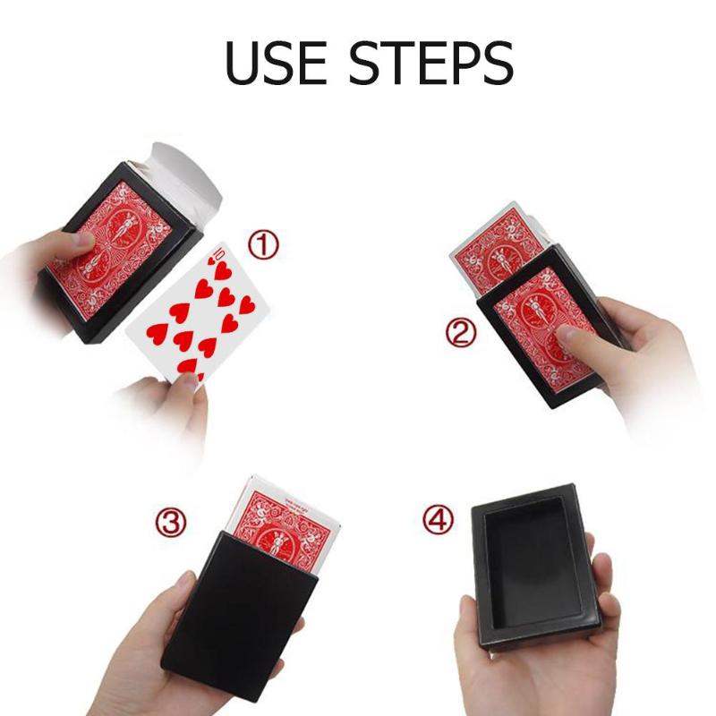 Fun Poker Vanishing Case Amazing Playing Card Easy To Do Magic Trick Magic Poker Disappearing Box Kids Novelty Toys