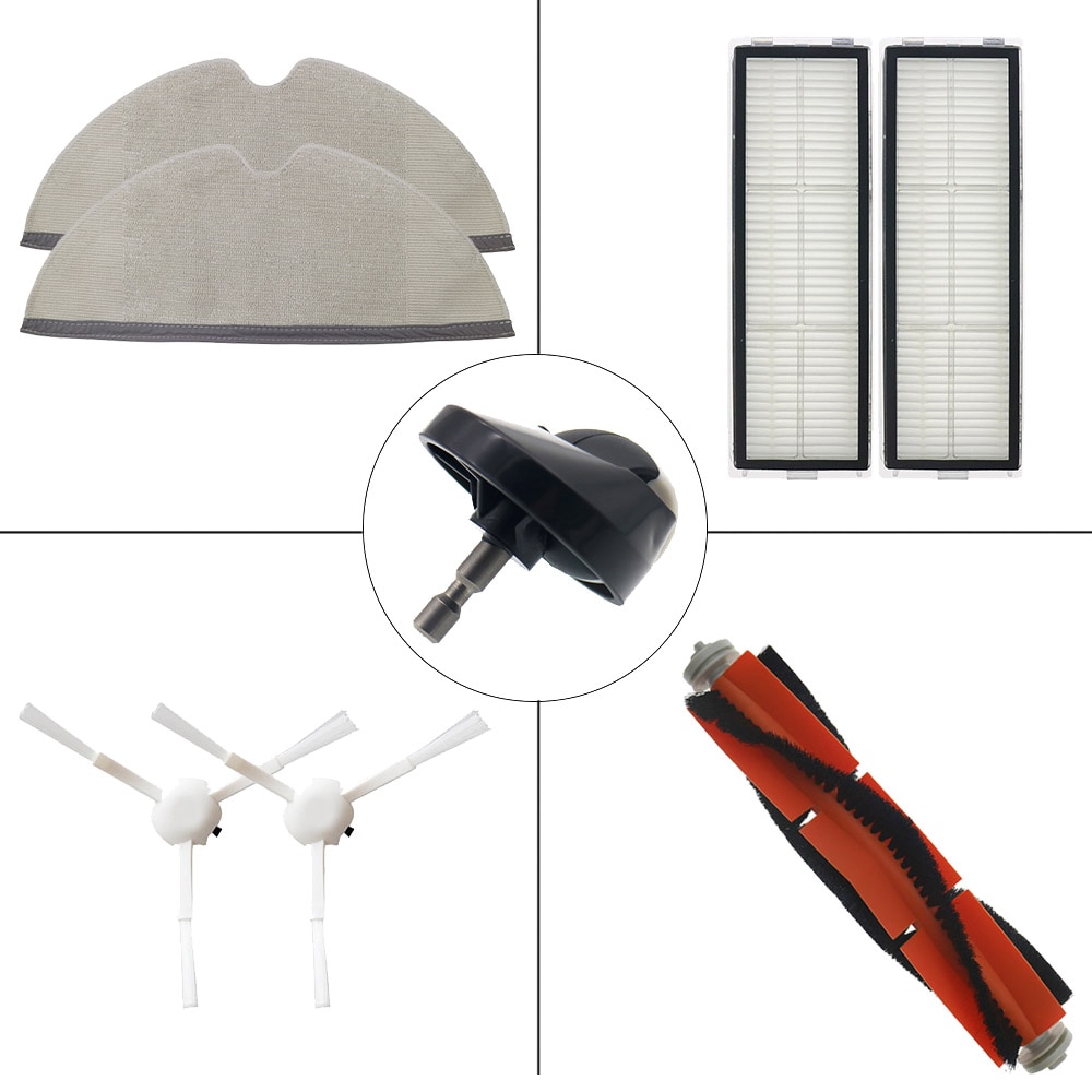 For Xiaomi Mijia 1C 2C 1T MI Robot Vacuum-Mop STYTJ01ZHM Dreame F9 Roller Brush Hepa Filter Mop Robot Vacuum Cleaner Parts