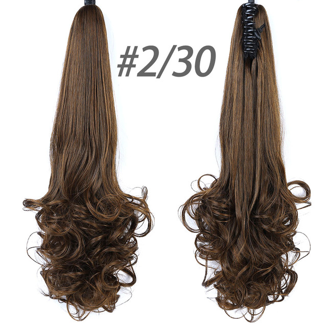 BUQI 24" 180g Synthetic Claw on Ponytail Hair Claws Curly Style HairpieceHair Extension Women Adult Hair Accessories: 2I30