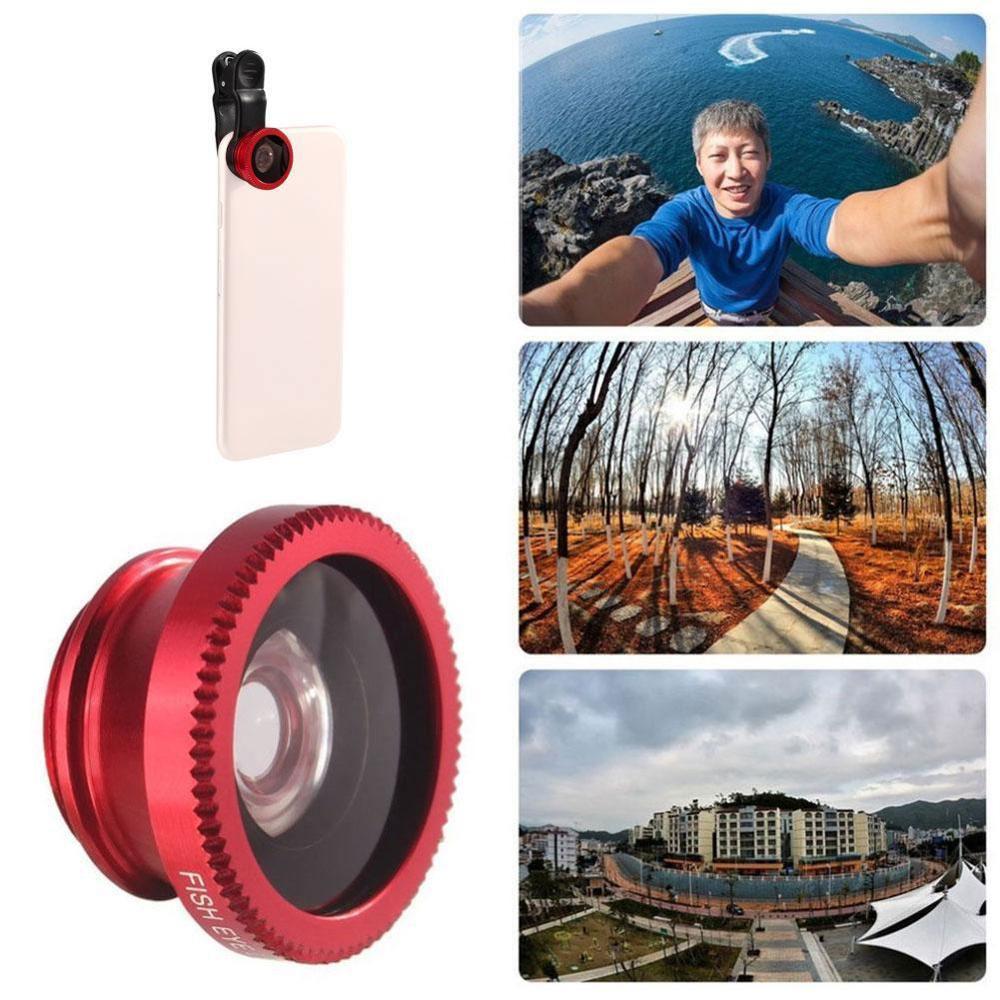 Phone Lens Fisheye Lens 0.67x Wide-angle Zoom Lens Fisheye Lens 6x Macro Lens Camera Kit with Mobile Phone Clip for Smartphone
