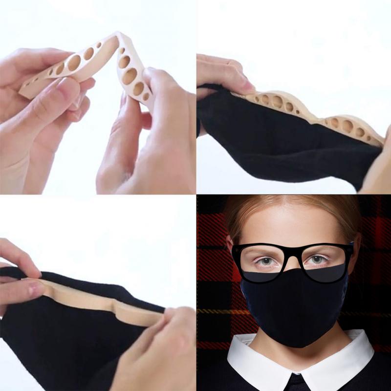 Wiederverwendbare Silikon Maske Halterung Clip Nase Brücke Silikon Halterung Anti-Beschlagen Brille Maske Zubehör Anti-Leckage Nase Pad
