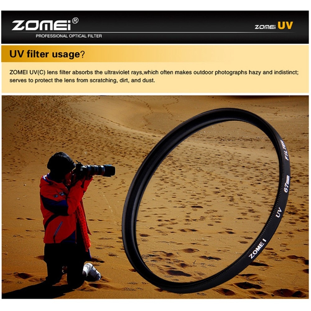 ZOMEI 40.5/49/52/55/58/62/67/72/77/82 /86mm Ultra-Violet UV Filter Lens Protector voor SLR DSLR camera