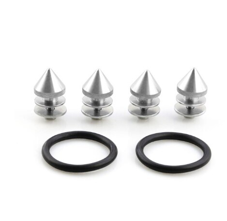 Juego de JDM-1 Universal para coche, tapas de escotilla de parachoques delantero, tornillos de liberación rápida, Tuercas de aleación de aluminio para la mayoría de los coches y camiones: Plata
