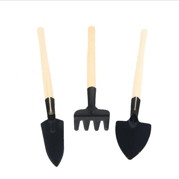 Mini pala rastra herramientas maceta plantas en maceta conjunto de mantenimiento con mango de madera planta suelo palas herramientas de jardinería swyq: Default Title