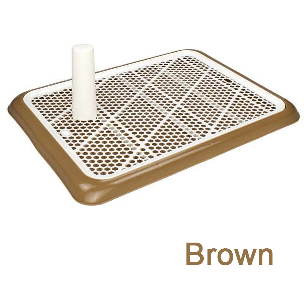 Pet Supplies Toliet Training Plastic With Pillar Toilet Mat Training Potty Dog Pad Tray Toilet Training Urinary Trainer Pee Pad: Brown
