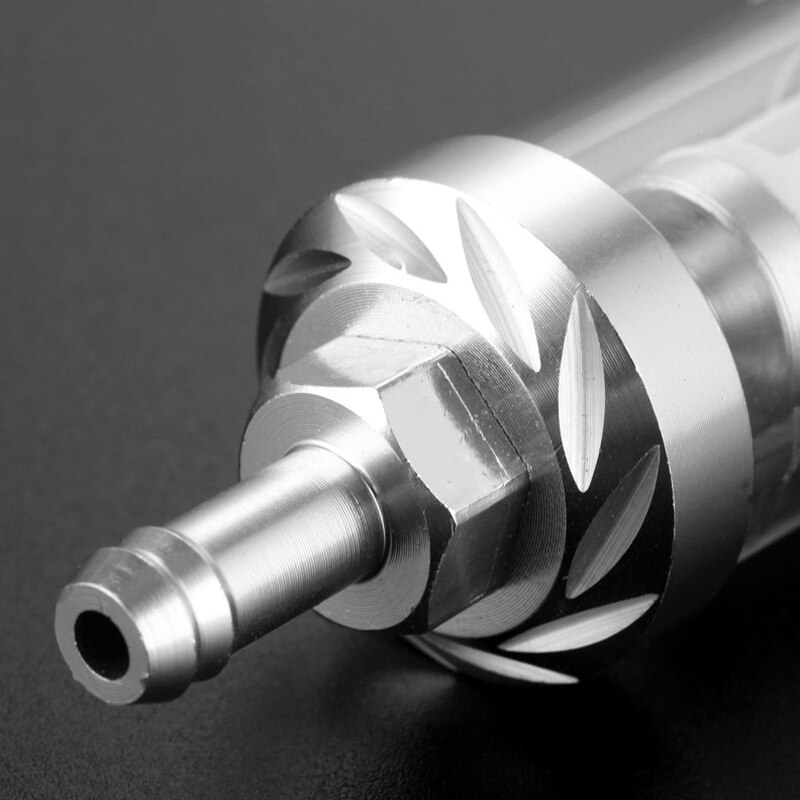 Aleación de aluminio cristal motocicleta combustible gasolina filtro de aceite Moto accesorios para Atv Dirt Pit bicicleta Motocross plata