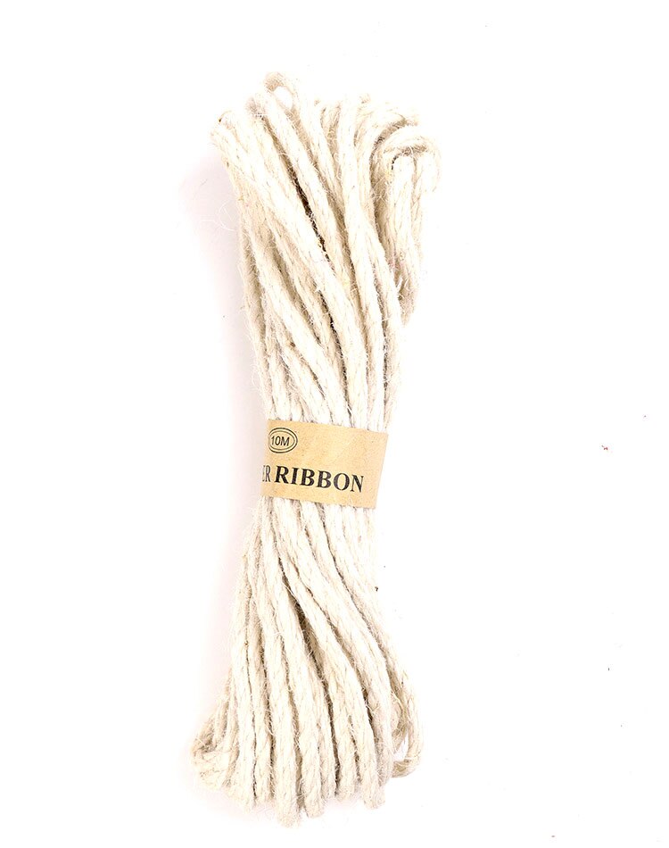 5m/ ruller håndværk hessian hamp reb strik sejlgarn papir originalitet gør-det-selv bryllup fest festival dekoration snor snor wrap: 8.  b4-14