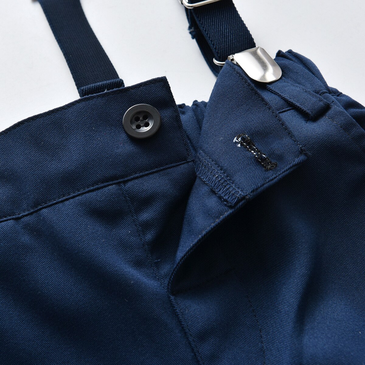 2022 Lente Jongen Lange Mouwen Gestreept Overhemd Pak Europese Amerikaanse Stijl Kinderen Peuter Shirt Strap Broek Kleding Jongens Sets