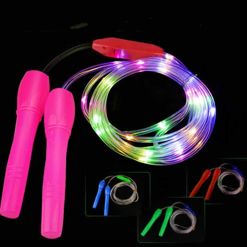 Cuerdas de saltar luminosas LED, cuerda de velocidad deportiva para niños, ejercicio nocturno, Fitness, entrenamiento, columpio deportivo