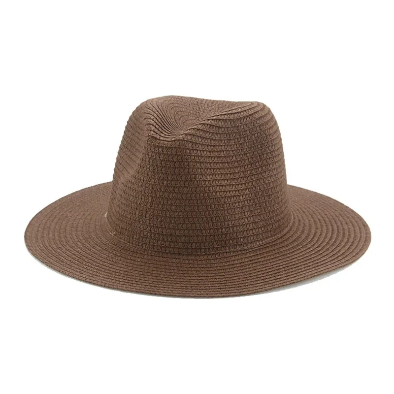 Vrouwen Hoeden Grote Rand 11Cm Mannen Vrouwen Kaki Wit Zwart Stro Hoeden Zon Strand Vrouwen Zomer Emmer Hoeden sombrero De Mujer: YELLOW