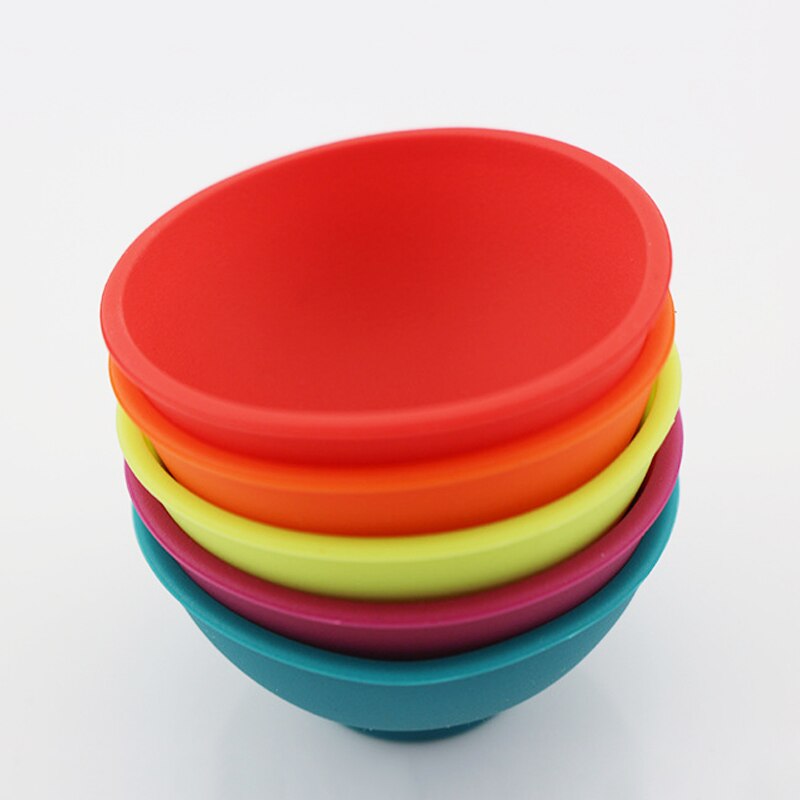 Rund barnmatskål barnmatskål ris silikon mini kryddskål motståndsskålar köksartiklar