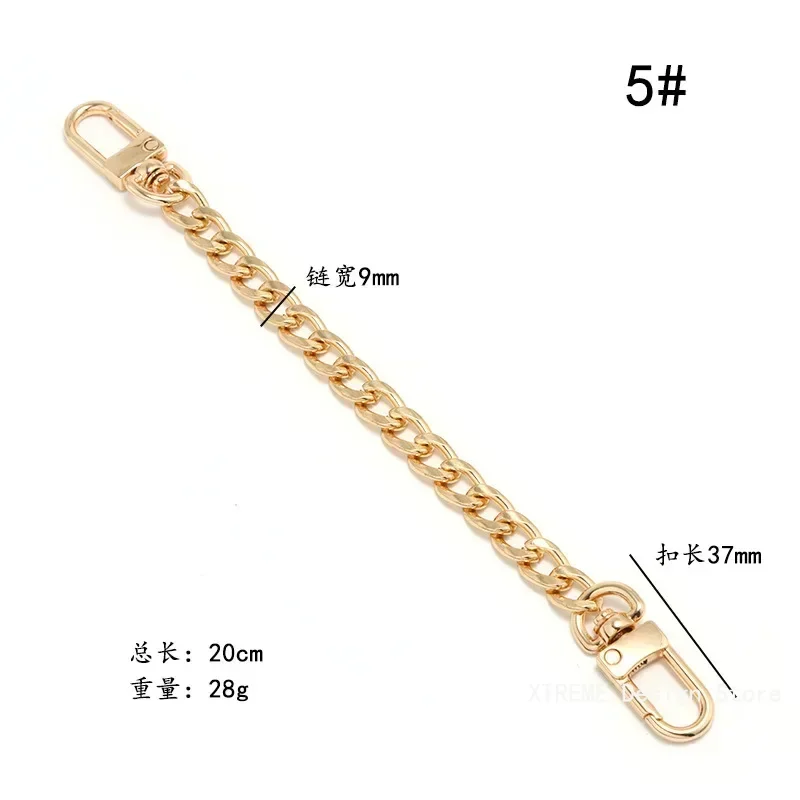 Extensor de correa de bolso cruzado de Metal, extensor de correa de hombro para bolso, dijes de accesorios de cadena de bolso, 1 ud.: Chocolate