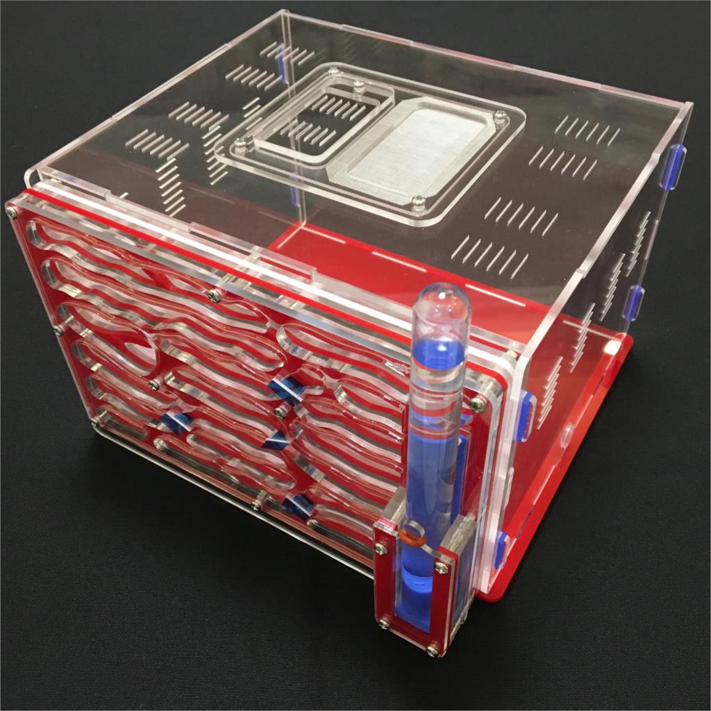 Villa 20*13*18.2 cm grote DIY vocht met voeden gebied ant nest, ant farm acryl, insect mierennesten villa huisdier mania voor huis mieren: red