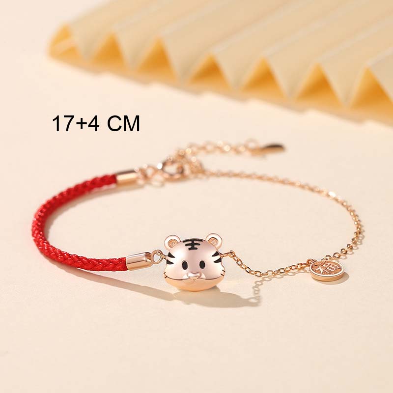 Leuke Dier 925 Sterling Silver Tiger Armband Voor Vrouwen Meisjes 2022 Jaar Chinese Zodiac Sieraden: Tiger Bracelet