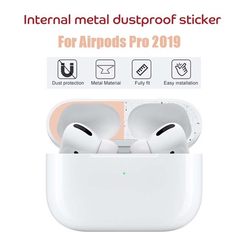 Ultra Thin Metal Dust Proof Guard for Apple Airpods Pro Earphone Skin Protection Sticker for IPhone Airpodspro Dust Plug Cover