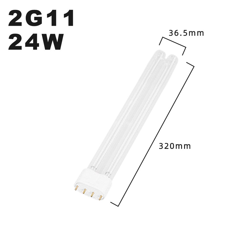 2G11 UVC Steriliseren Lampen 18W 24W 36W Ultraviolet Lamp Tube 4pins 2G11 UV Desinfectie Lamp Hoge efficiënte UV Kiemdodende Lamp