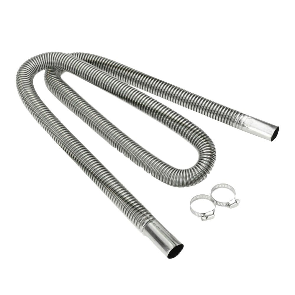 50cm Exhaust Pipe Hose Air Heater Tank Diesel Gas Discharge Port With Clamps