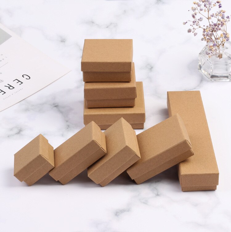 Neue Stil Mutli Größe Schmuck Kasten Ring Halskette Armbinde Ohrring Verpackung Boxen Handgemachten Schmuck Kasten mit Schwamm Insid: Dake khaki Papier / 12X5.7x16cm Hand Tasche
