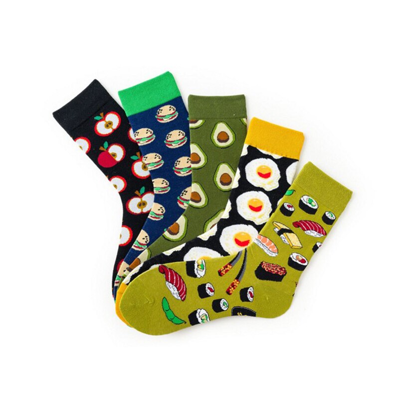 Stil Hamburger Avocado Antiskid Mädchen Jungen Socken Hohe Schule Socken Ei Sushi Japanischen Skateboard Socke