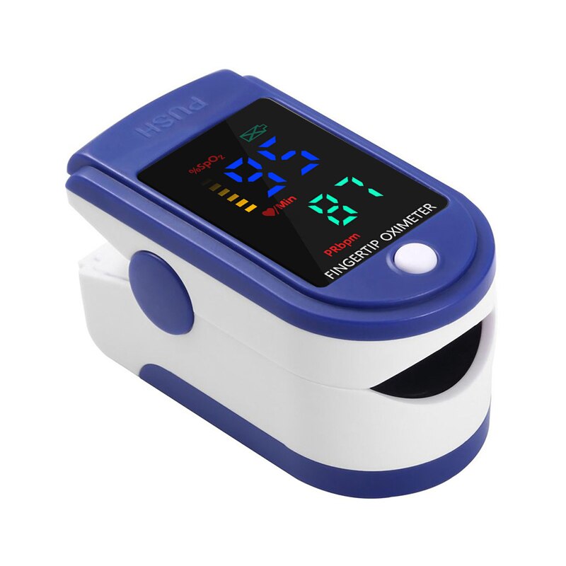 Automatic Wrist Blood Pressure Monitor BP Sphygmomanometer Pressure Meter Tonometer For Measuring Arterial Pressure Oximeter: Blue
