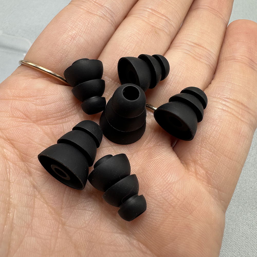 Écouteurs intra-auriculaires en Silicone à trois couches, oreillettes, embouts de bourgeon, bouchon d'oreille, 6 pièces/3 paires