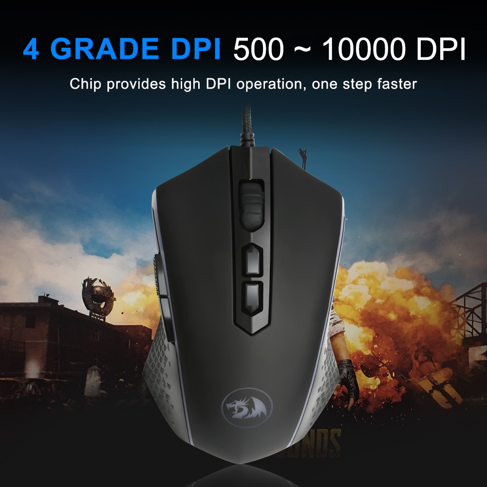 Redragon CHROMA M710 USB Wired Gaming Computer Mouse Wired 10000 DPI 8 buttons 7 color mice Programmable ergonomic For PC Gamer