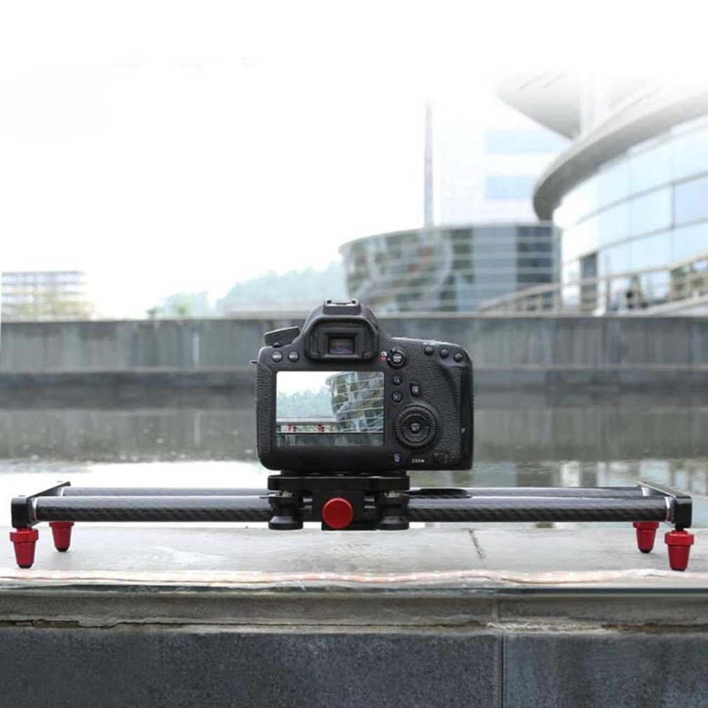 Curseur de piste de caméra en Fiber de carbone 42cm, stabilisateur vidéo DSLR, caméscope sur Rail, avec trous de fixation de vis de 1/4 pouces