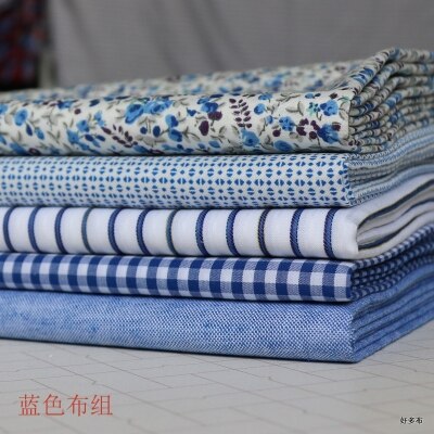 Tecidos de algodão estampados, 25cm * 25cm * 5 peças, tecidos de costura, acolchoados para patchwork, bordado, faça você mesmo, acessórios de bonecas artesanais: 6