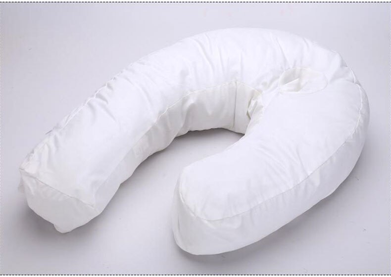 U-Shaped Side Sleepers Pillow Cotton Neck Back Pain Relieve Health Cushion Neck Spine Protection Pillow Side Pillow: white U