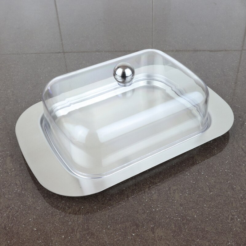 Stainless steel butter and margarine tubs butter dish snack box restaurant disc cheese box crisper insulation plate